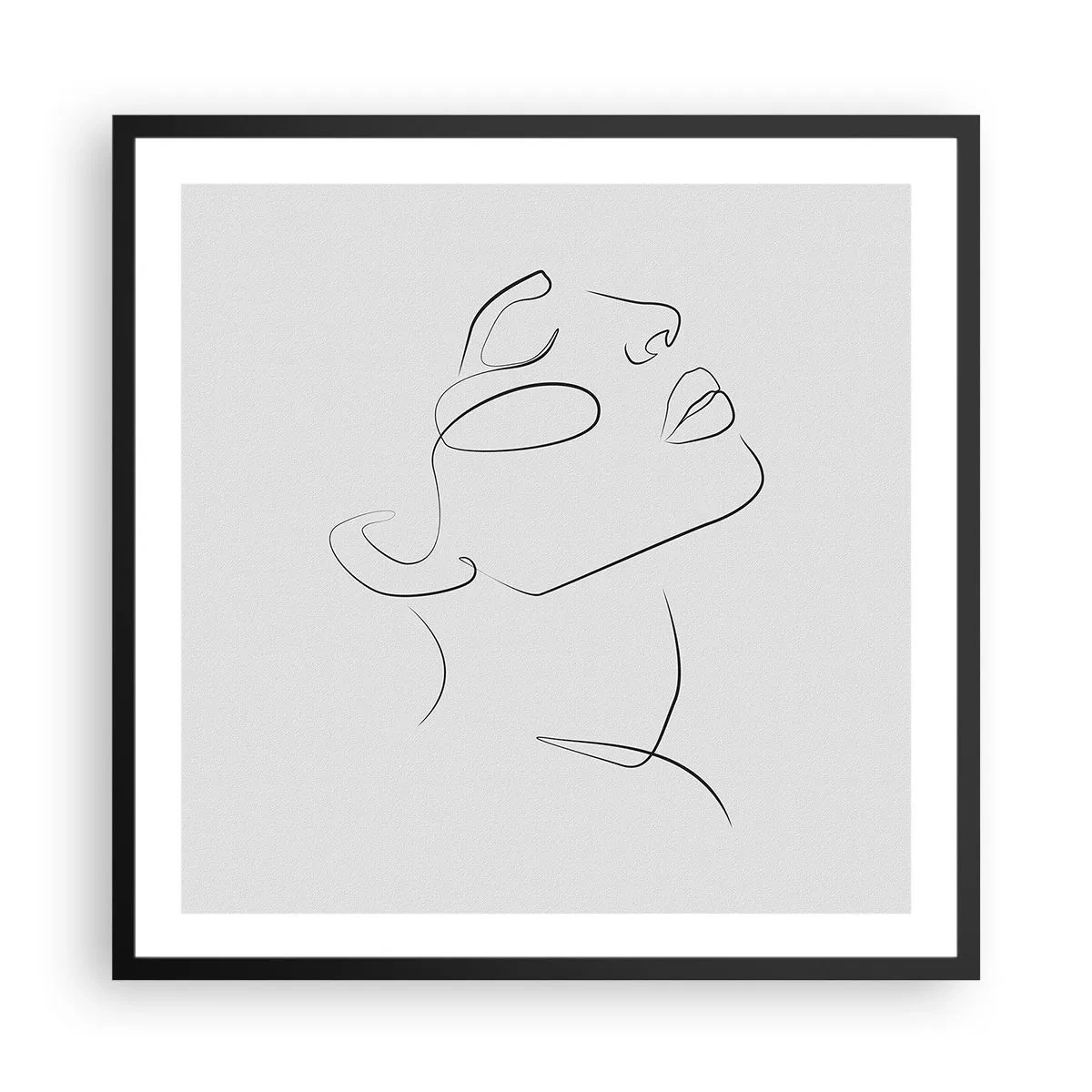 Affiche dans un cadre noir - Poster - Méandre du rêve - 60x60 cm