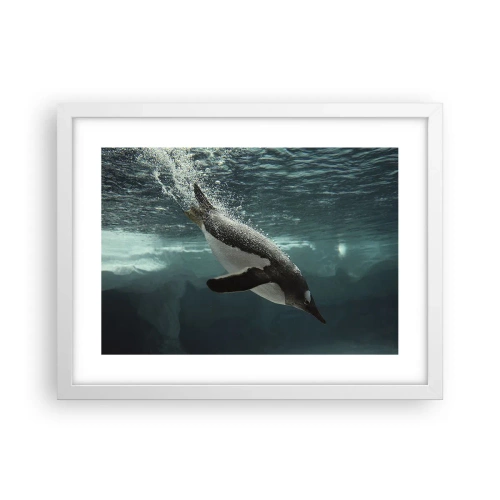 Affiche dans un cadre blanc - Poster - Bienvenue dans mon monde - 40x30 cm