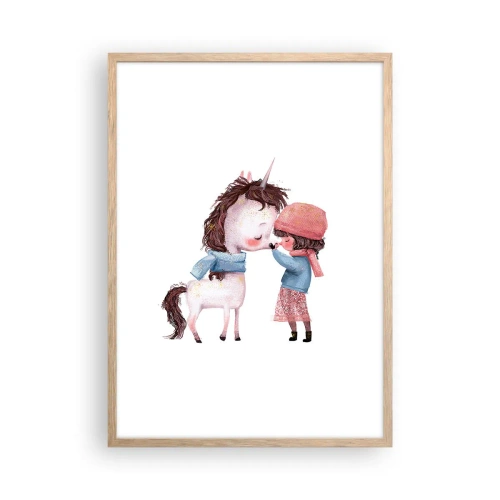 Affiche dans un chêne clair - Poster - Histoire d'hiver - 50x70 cm