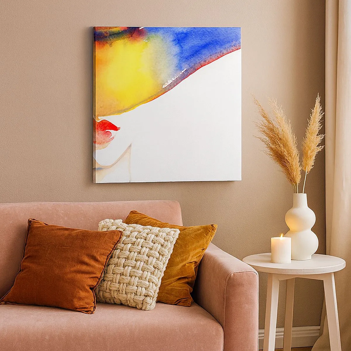 Impression sur toile - Image sur toile - Portrait d'une dame - 30x30 cm