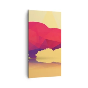 Impression sur toile - Image sur toile - La force amarante du bison - 65x120 cm