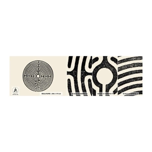 Échantillon de Papier Peint Autocollant Deluxe Sticker - Ordre mystérieux - Labyrinthe, Minimalisme, Noir et blanc - 100x30 cm