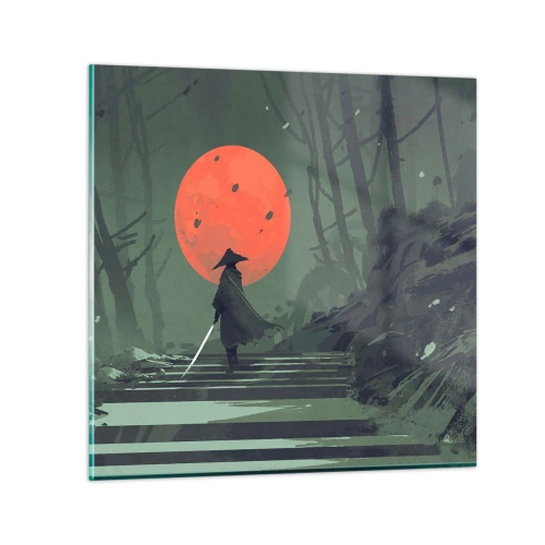 Impression sur verre - Image sur verre - Guerrier de la lune rouge - 30x30 cm