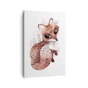 Impression sur toile - Image sur toile - Un joli renard aquarelle sur fond clair - 70x100cm - Seulement à aimer - Décoration murale moderne pour le salon et la chambre ARTTOR