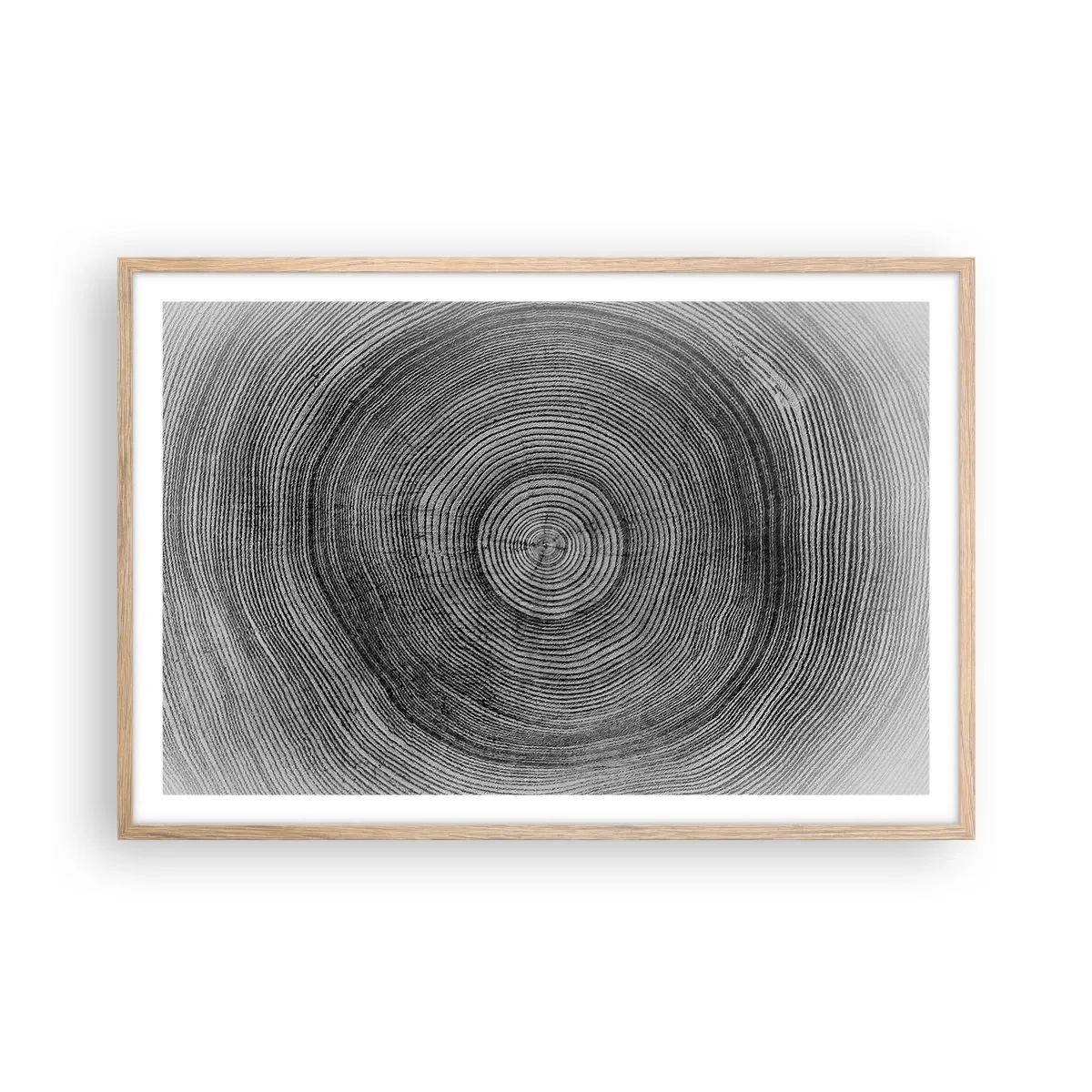 Affiche dans un chêne clair - Poster - Signe du temps - 91x61 cm