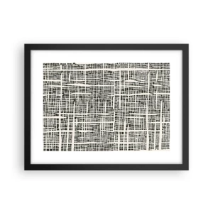 Affiche dans un cadre noir - Poster - Composition tissée - 40x30 cm