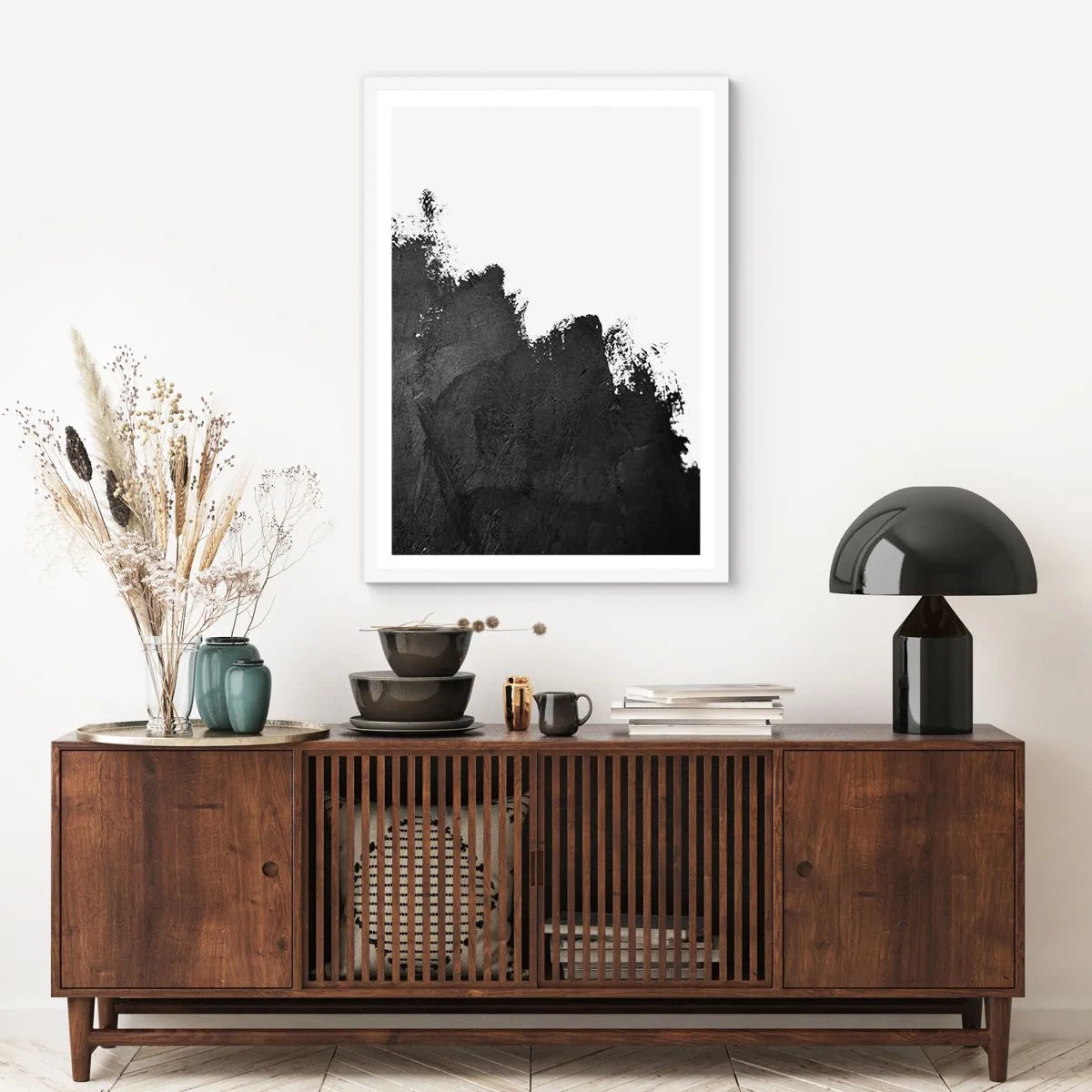 Affiche dans un cadre blanc - Poster - Éléments : terre - 30x40 cm