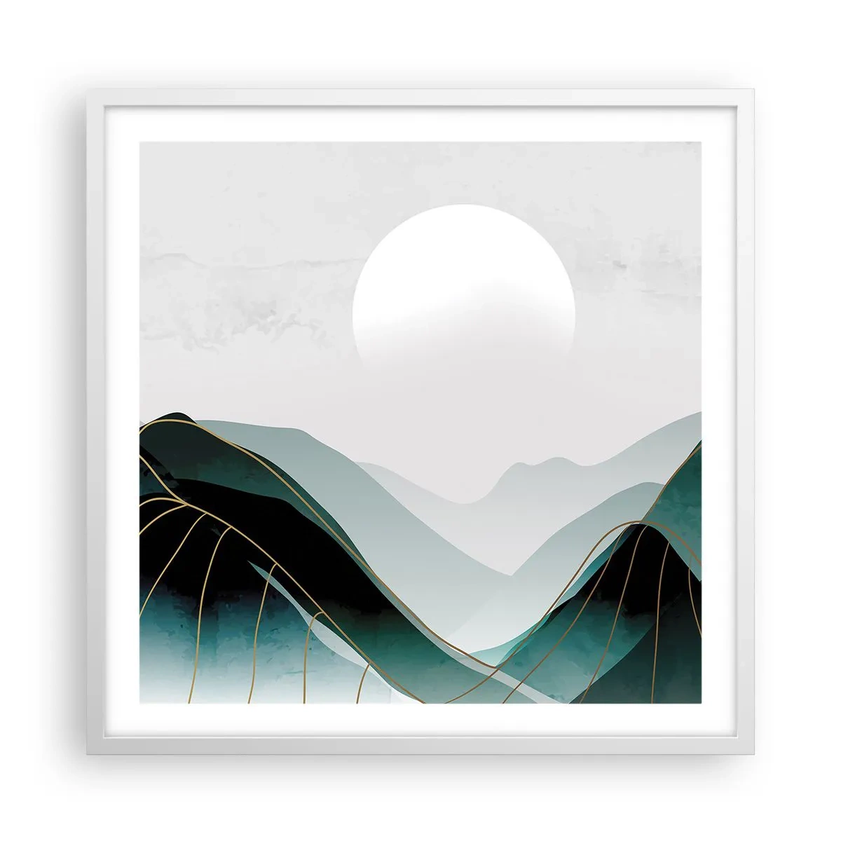 Affiche dans un cadre blanc - Poster - En pleine majesté - 60x60 cm