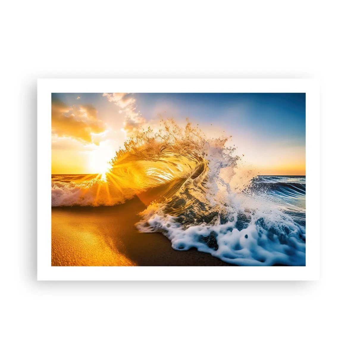 Affiche - Poster - S'amuser dans le sable - 70x50 cm