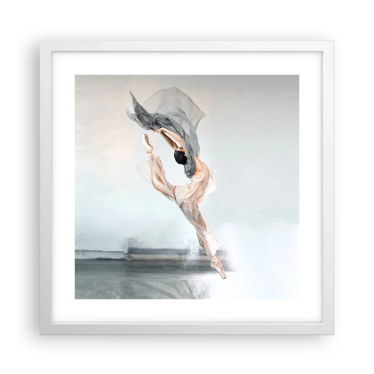 Affiche dans un cadre blanc - Poster - Dans le ravissement de la danse - 40x40 cm