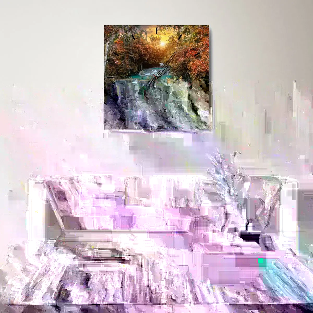 Horloge murale - Pendule murale - Trésor caché de la forêt - 40x40 cm