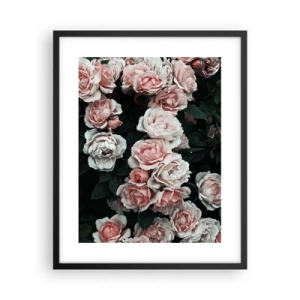Affiche dans un cadre noir - Poster - Ensemble de rose - 40x50 cm