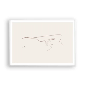 Affiche dans un cadre blanc - Poster - La forme du désir - 100x70 cm