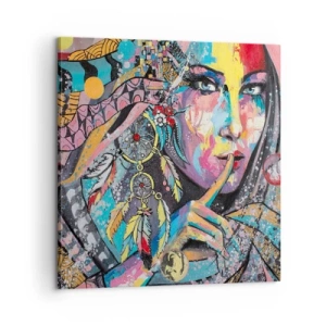 Impression sur toile - Image sur toile - Taisez-vous jusqu'à ce que vous compreniez - 60x60 cm