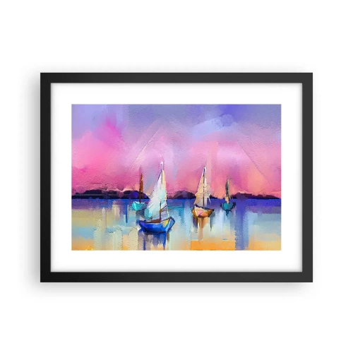 Affiche dans un cadre noir - Poster - Direction: les eaux larges - 40x30 cm