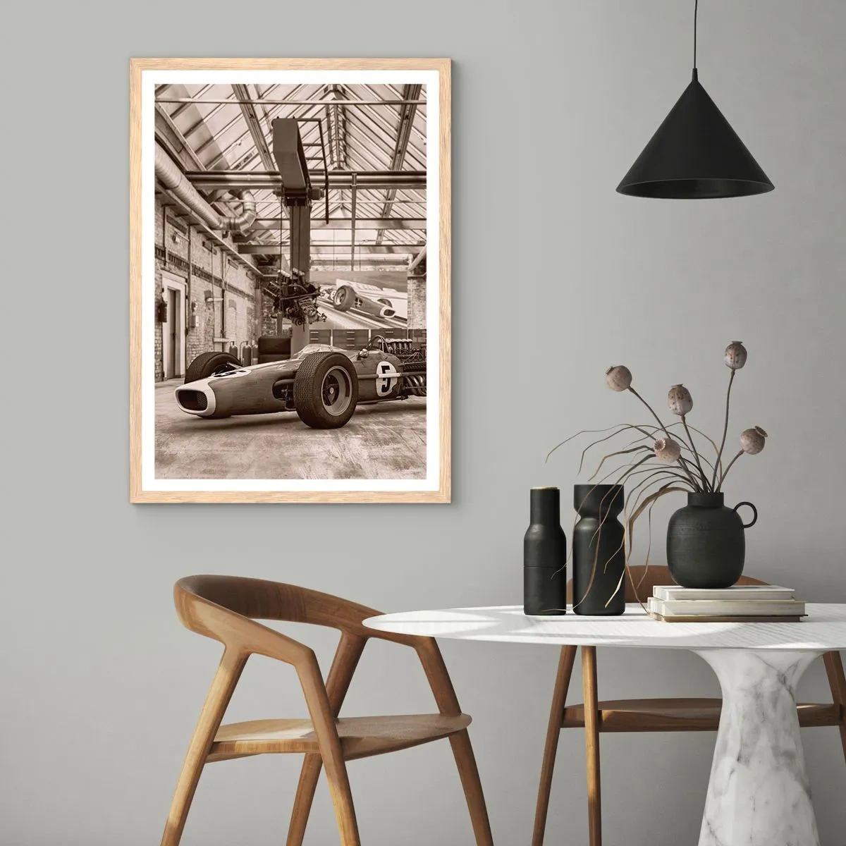 Affiche dans un chêne clair - Poster - Le repos du guerrier - 70x100 cm