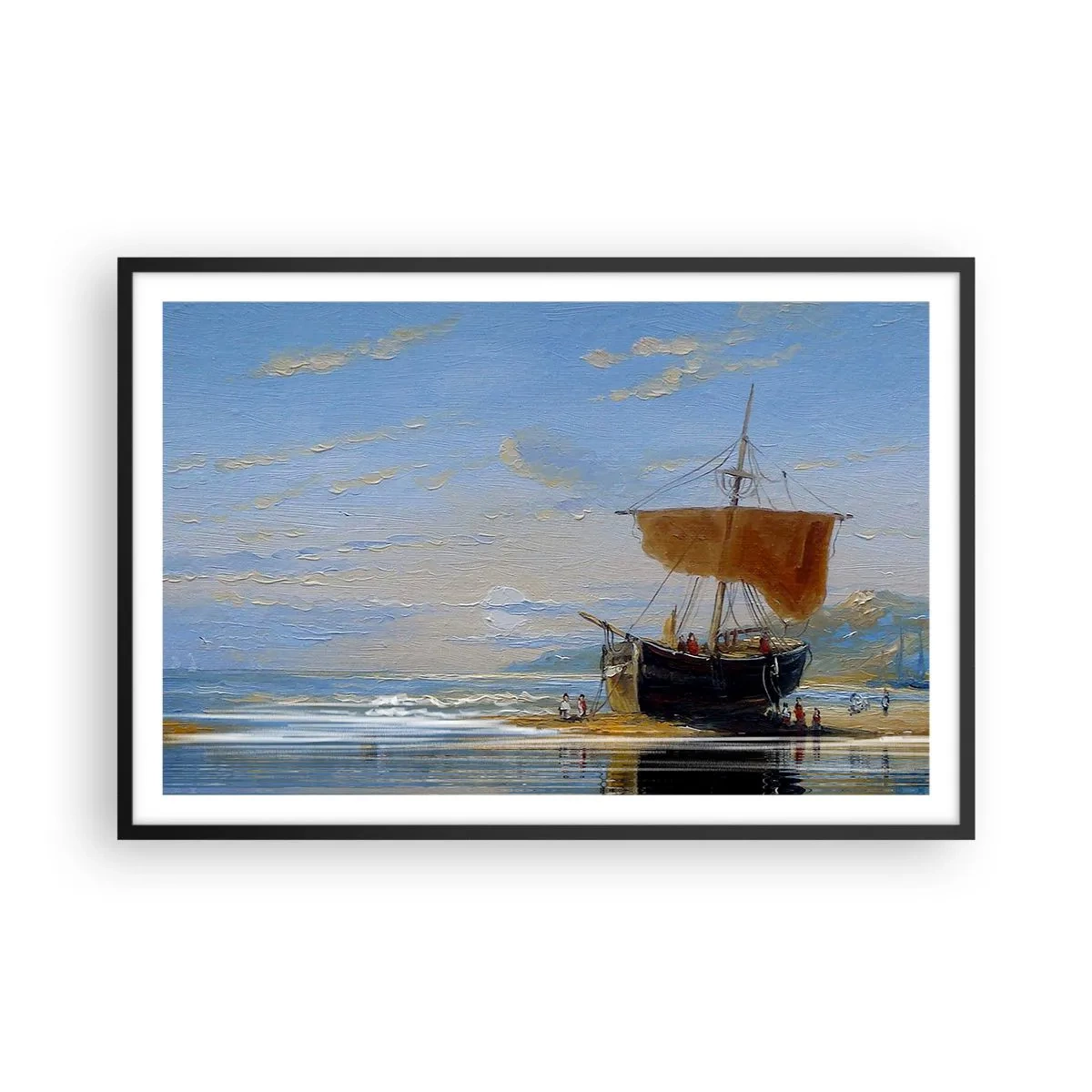 Affiche dans un cadre noir - Poster - Eau, terre, air - 91x61 cm