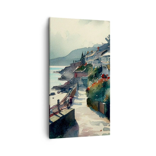 Impression sur toile - Image sur toile - Ville méditerranéenne - 45x80 cm