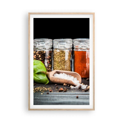 Affiche dans un chêne clair - Poster - Pour que la vie ait du goût - 61x91 cm
