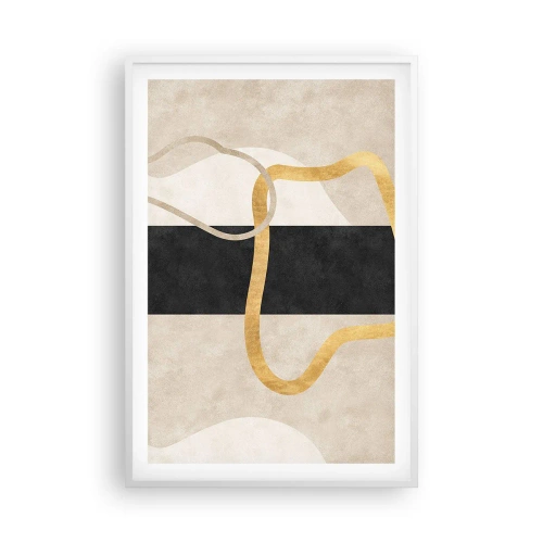 Affiche dans un cadre blanc - Poster - Formes emmellées - 61x91 cm