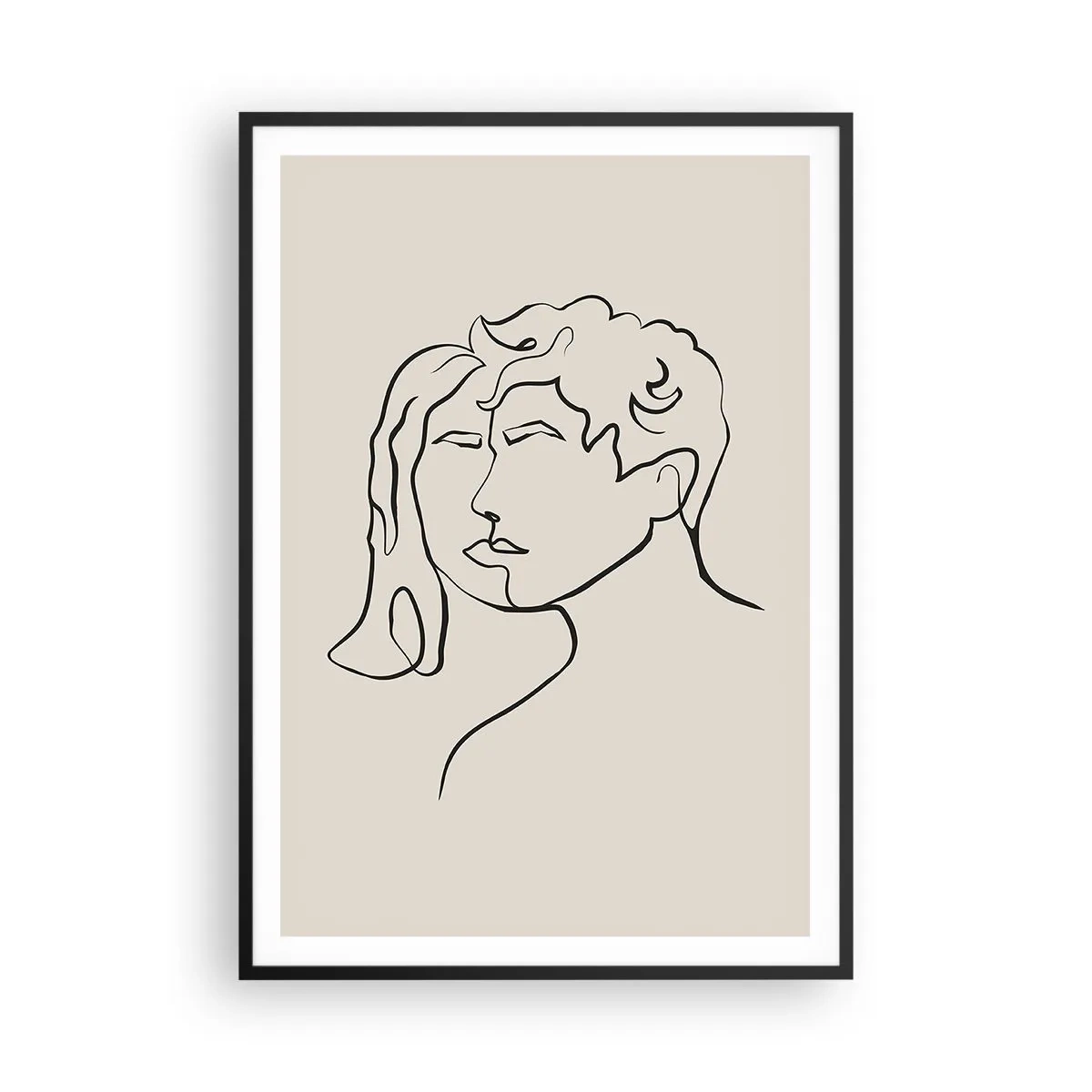 Affiche dans un cadre noir - Poster - Et l'unité est apparue - 70x100 cm