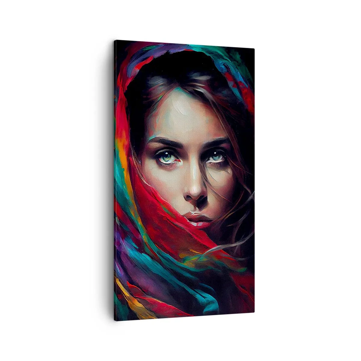 Impression sur toile - Image sur toile - Mystère aux yeux verts - 45x80 cm