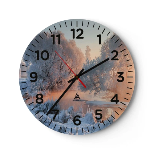 Horloge murale - Pendule murale - Tout dans le soleil brille en cristal - 30x30 cm