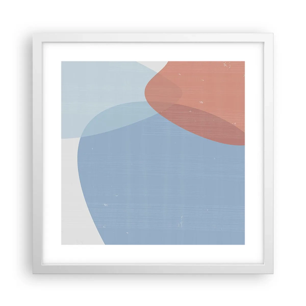 Affiche dans un cadre blanc - Poster - Relations pastel - 40x40 cm