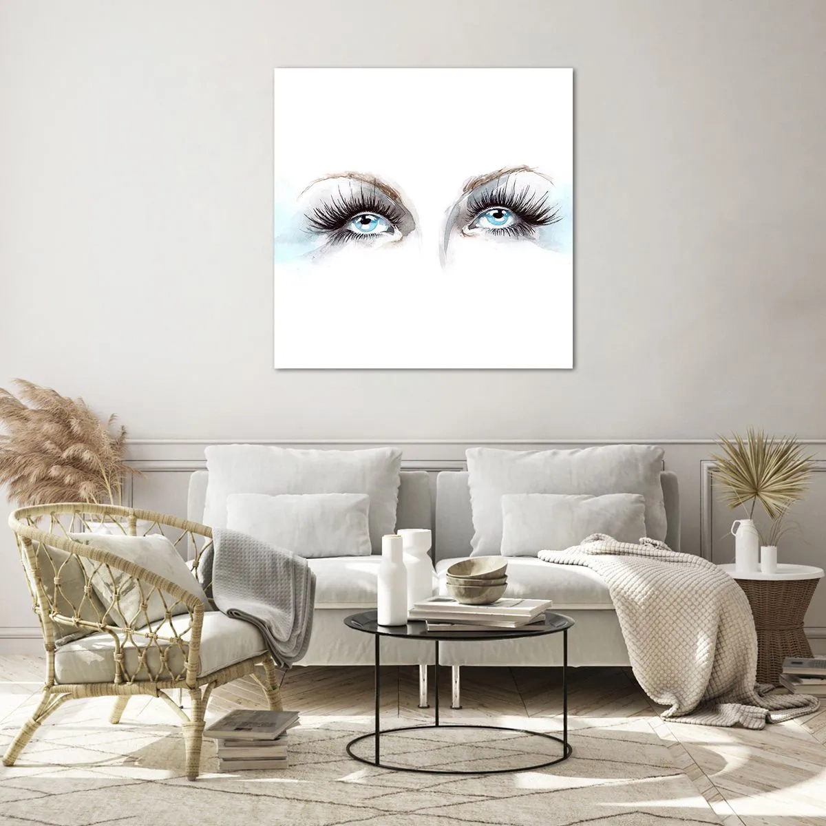 Impression sur verre - Image sur verre - Yeux d'ange? - 40x40 cm