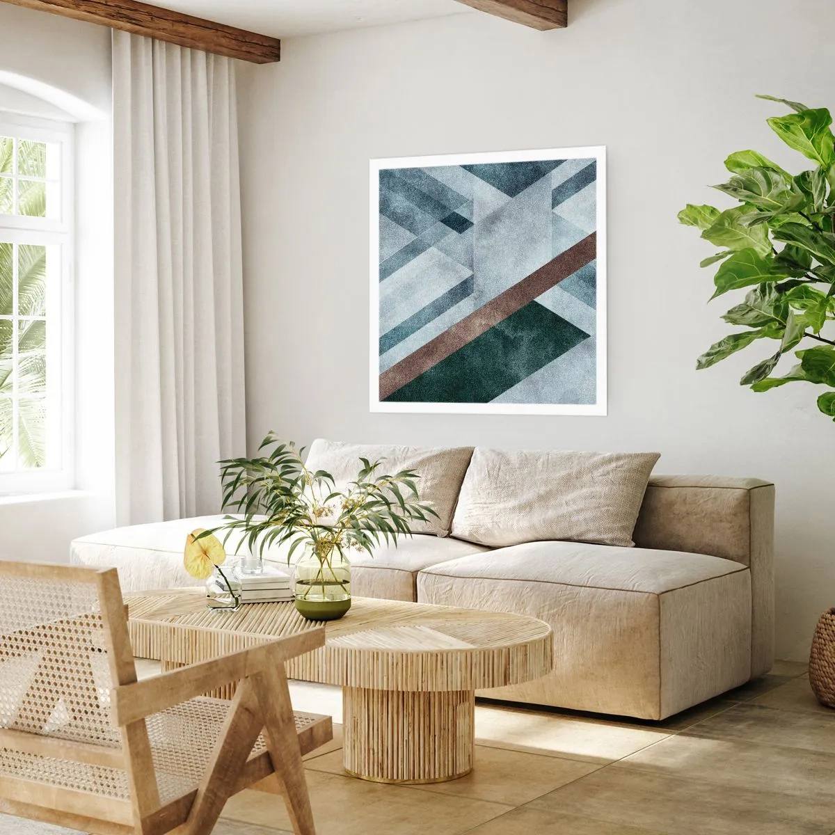 Affiche - Poster - Élégance sophistiquée de la géométrie - 30x30 cm