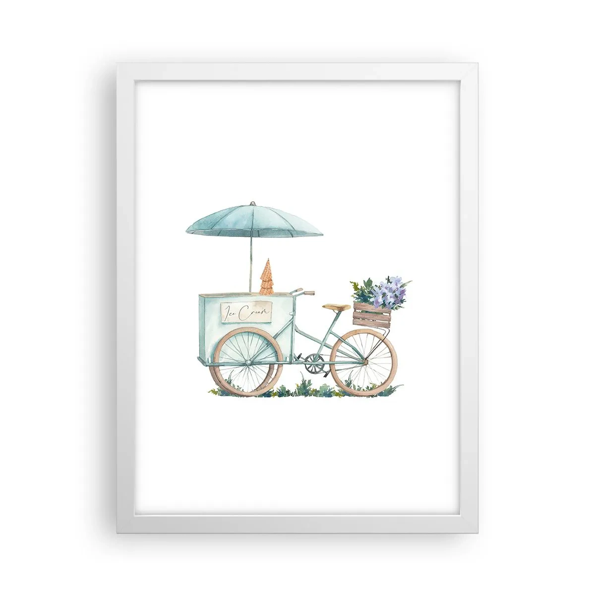 Affiche dans un cadre blanc - Poster - Doux souvenir d'été - 30x40 cm