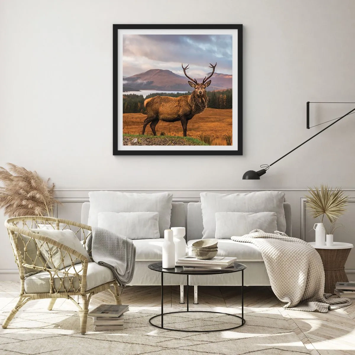 Affiche dans un cadre noir - Poster - Majesté de la nature - 30x30 cm