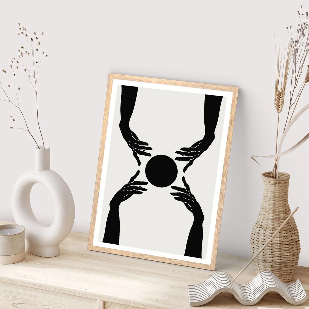 Affiche dans un chêne clair - Poster - Signe secret - 50x70 cm