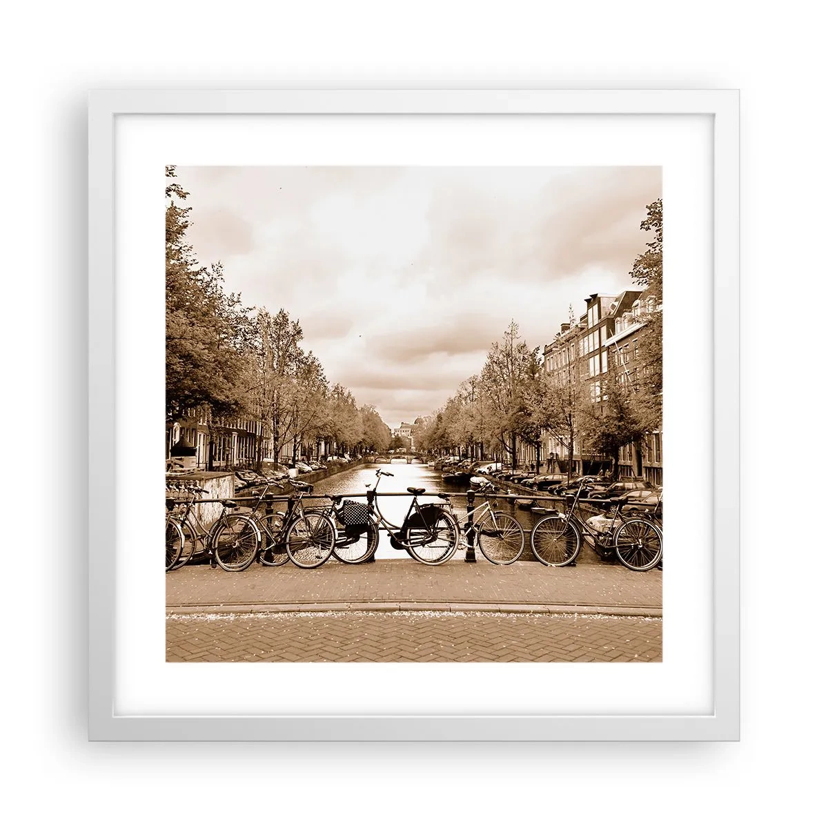 Affiche dans un cadre blanc - Poster - Ambiance hollandaise - 40x40 cm