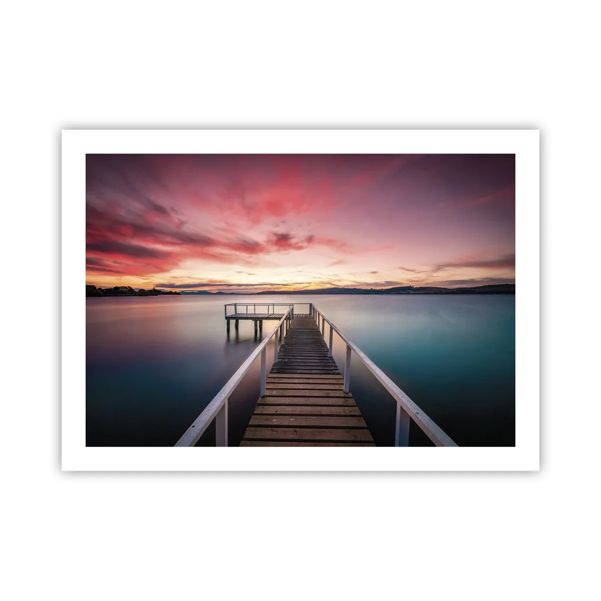 Affiche - Poster - La douce flamme du soir - 70x50 cm