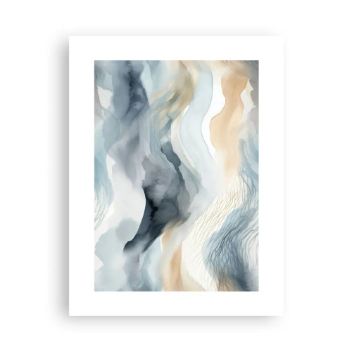 Affiche - Poster - Abstraction enneigée et brumeuse - 30x40 cm