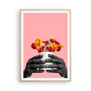 Affiche dans un chêne clair - Poster - Apothéose de la vie - 70x100 cm