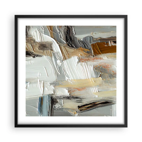 Affiche dans un cadre noir - Poster - Couches colorées - 50x50 cm