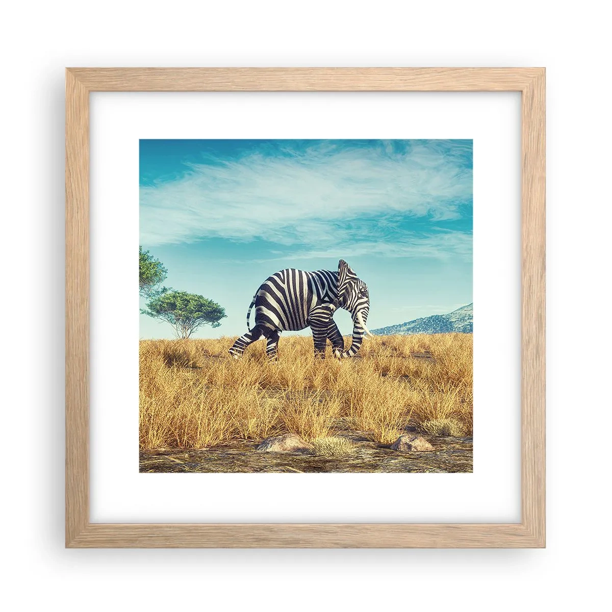 Affiche dans un chêne clair - Poster - Le gris n'est déjà plus à la mode - 30x30 cm