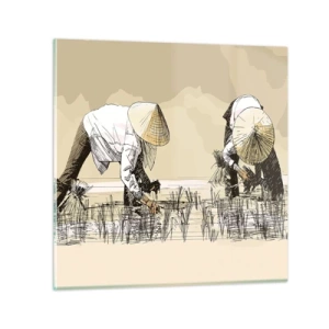 Impression sur verre - Image sur verre - Récolte réussie - 30x30 cm