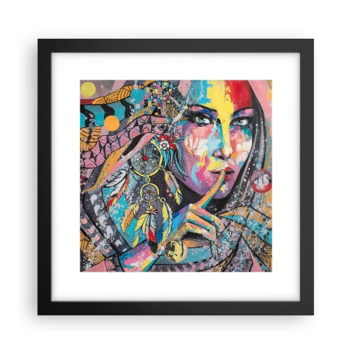 Affiche dans un cadre noir - Poster - Taisez-vous jusqu'à ce que vous compreniez - 30x30 cm