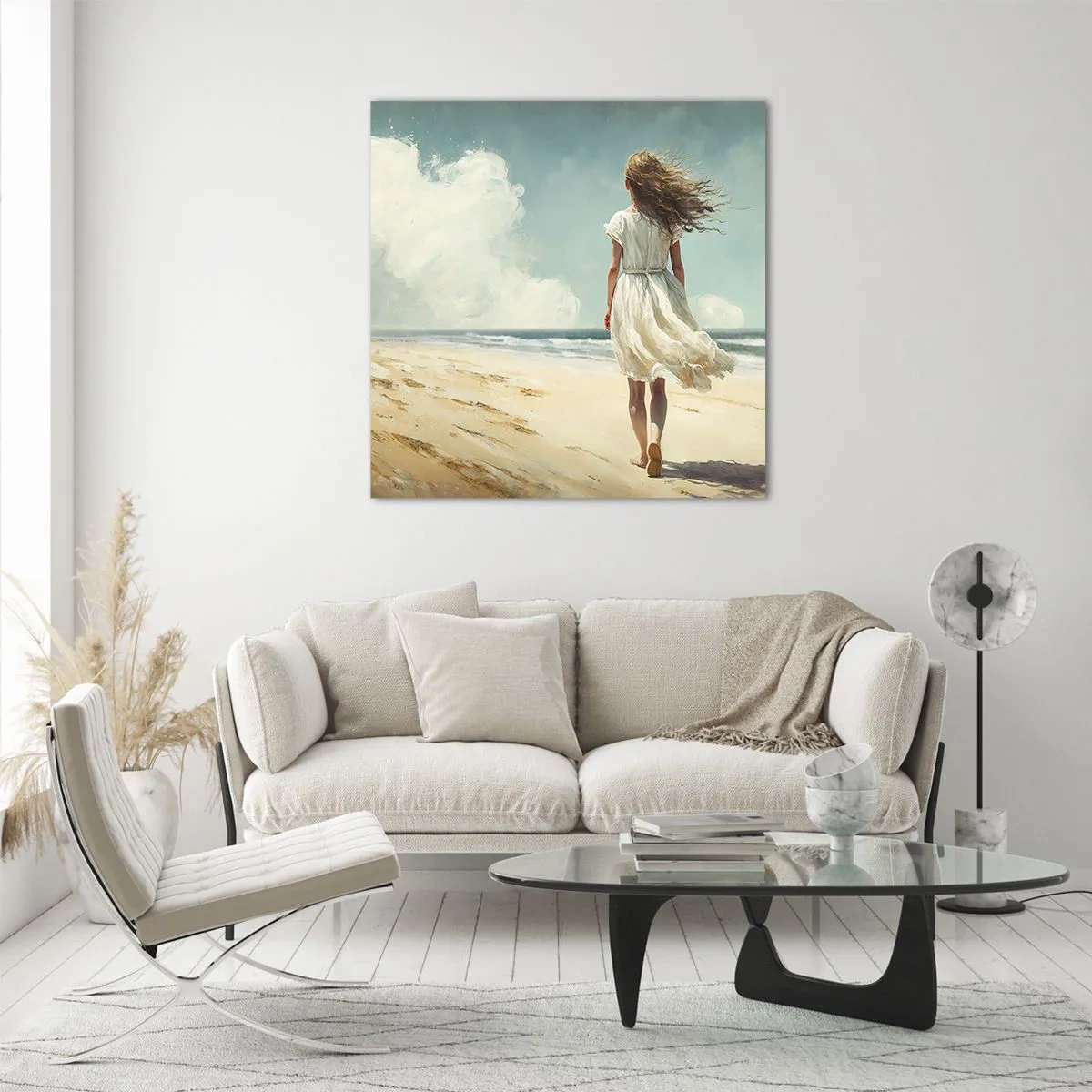 Impression sur verre - Image sur verre - Pour rencontrer le soleil et le vent - 40x40 cm