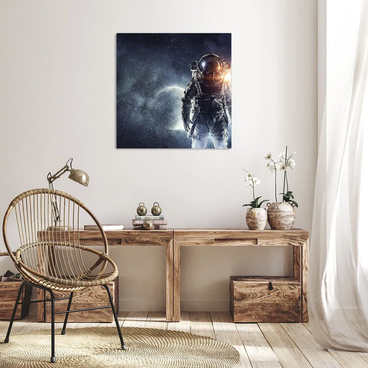 Impression sur toile - Image sur toile - Aventure spatiale - 40x40 cm