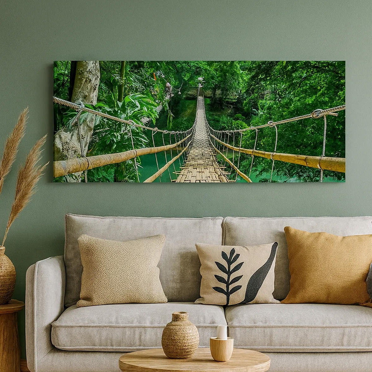 Impression sur toile - Image sur toile - Pont de singe en pleine nature - 30x30 cm