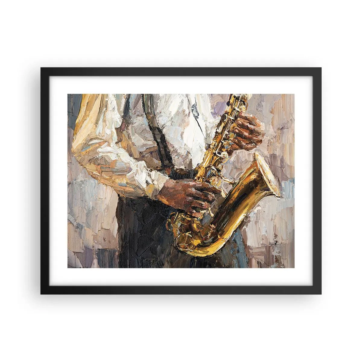 Affiche dans un cadre noir - Poster - C'est l'heure du solo - 50x40 cm