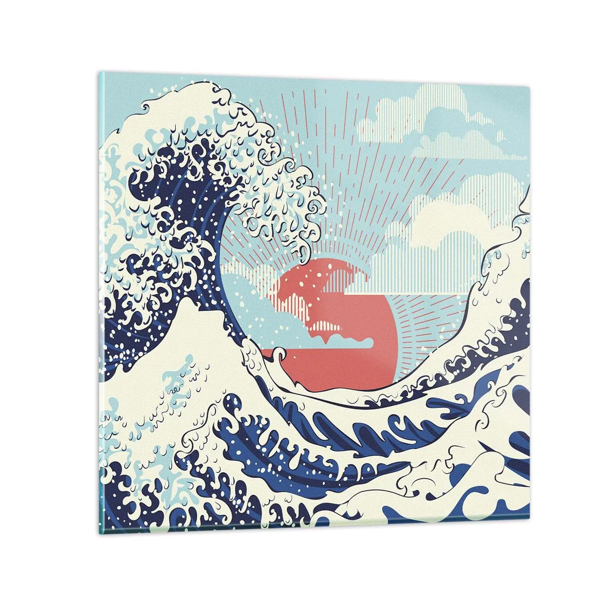 Impression sur verre - Image sur verre - D'une inspiration japonnaise - 50x50 cm