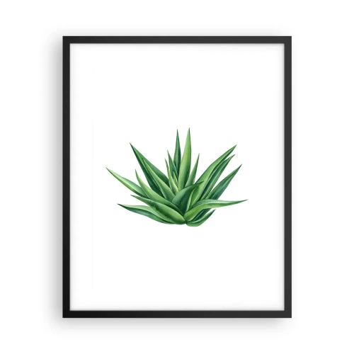 Affiche dans un cadre noir - Poster - Vert – force – vie - 40x50 cm