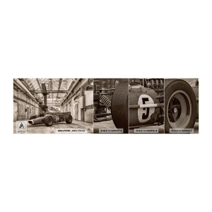 Échantillon de Papier Peint Premium Sand - Le repos du guerrier - Formule 1, Rétro, Automobile - 100x30 cm