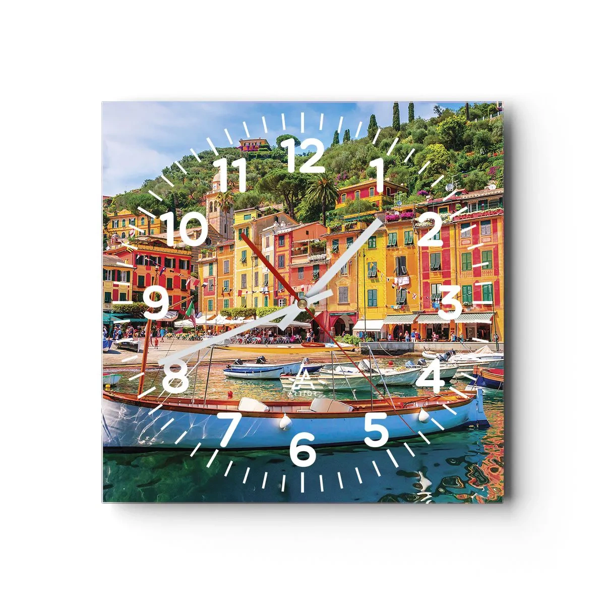 Horloge murale - Pendule murale - Matinée italienne - 40x40 cm