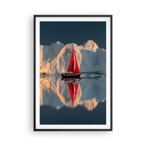 Affiche dans un cadre noir - Poster - Aux limites du monde - 61x91 cm